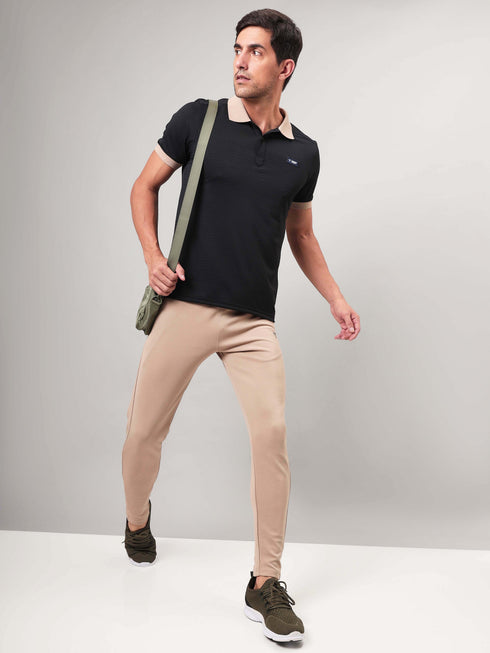 Men Solid Slim Fit Polo Sports T-shirt with MATPIQ (Pack of 2)