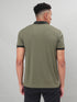 Men Solid Slim Fit Polo Sports T-shirt with MATPIQ