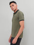 Men Solid Slim Fit Polo Sports T-shirt with MATPIQ