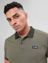 Men Solid Slim Fit Polo Sports T-shirt with MATPIQ
