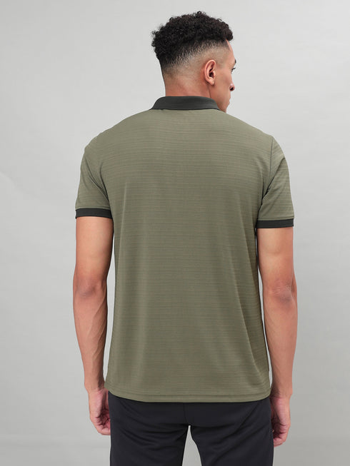 Men Solid Slim Fit Polo Sports T-shirt with MATPIQ (Pack of 2)