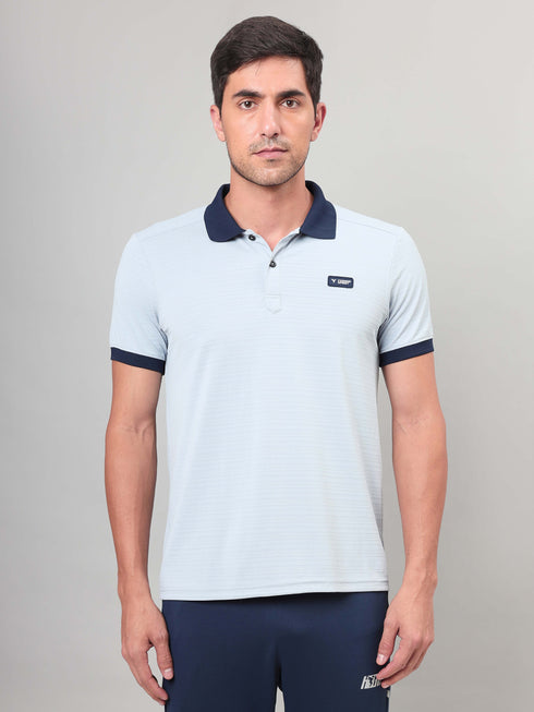 Men Solid Slim Fit Polo Sports T-shirt with MATPIQ