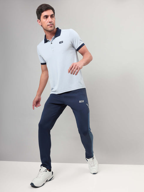 Men Solid Slim Fit Polo Sports T-shirt with MATPIQ
