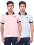 Men Solid Slim Fit Polo Sports T-shirt with MATPIQ (Pack of 2)
