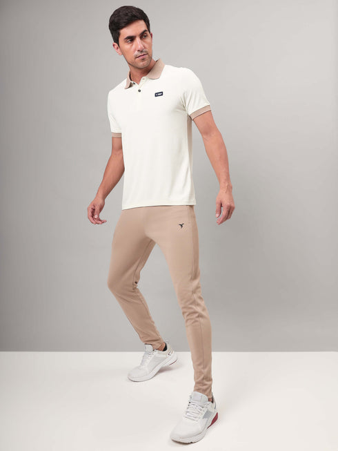 Men Solid Slim Fit Polo Sports T-shirt with MATPIQ