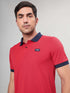 Men Solid Slim Fit Polo Sports T-shirt with MATPIQ