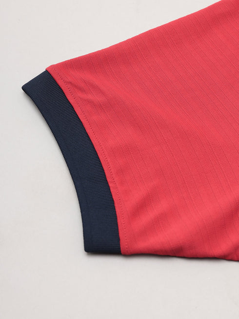 Men Solid Slim Fit Polo Sports T-shirt with MATPIQ