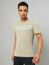 Men Printed Slim Fit Crew Neck T-shirt with TECHNO COOL+