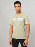 Men Printed Slim Fit Crew Neck T-shirt with TECHNO COOL+