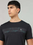 Men Printed Slim Fit Crew Neck T-shirt with TECHNO COOL+