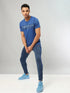 Men Printed Slim Fit Crew Neck T-shirt with TECHNO COOL+