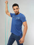 Men Printed Slim Fit Crew Neck T-shirt with TECHNO COOL+
