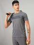 Men Printed Slim Fit Crew Neck T-shirt with TECHNO COOL+