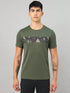 Men Printed Slim Fit Crew Neck T-shirt with TECHNO COOL+
