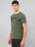 Men Printed Slim Fit Crew Neck T-shirt with TECHNO COOL+