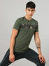 Men Printed Slim Fit Crew Neck T-shirt with TECHNO COOL+