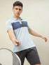Men Colorblock Slim Fit Polo T-shirt with TECHNO COOL+