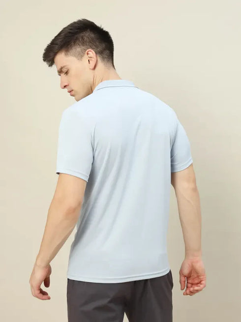 Men Colorblock Slim Fit Polo T-shirt with TECHNO COOL+