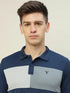 Men Colorblock Slim Fit Polo T-shirt with TECHNO COOL+
