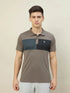 Men Colorblock Slim Fit Polo T-shirt with TECHNO COOL+