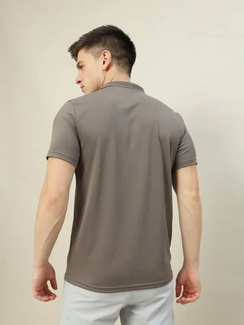 Men Colorblock Slim Fit Polo T-shirt with TECHNO COOL+