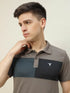 Men Colorblock Slim Fit Polo T-shirt with TECHNO COOL+