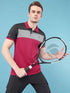 Men Colorblock Slim Fit Polo T-shirt with TECHNO COOL+