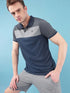 Men Colorblock Slim Fit Polo T-shirt with TECHNO COOL+
