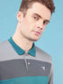 Men Colorblock Slim Fit Polo T-shirt with TECHNO COOL+