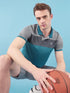 Men Colorblock Slim Fit Polo T-shirt with TECHNO COOL+
