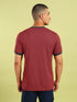 Men Cubic Melange Slim Fit Round Neck Sports T-shirt with DOUBLE COOL
