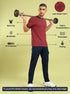 Men Cubic Melange Slim Fit Round Neck Sports T-shirt with DOUBLE COOL