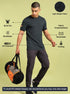 Men Cubic Melange Slim Fit Round Neck Sports T-shirt with DOUBLE COOL