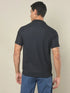 Men Self Design Regular Fit Polo T-shirt with MATPIQ