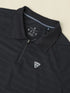 Men Self Design Regular Fit Polo T-shirt with MATPIQ