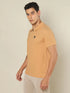 Men Self Design Regular Fit Polo T-shirt with MATPIQ