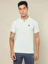 Men Self Design Regular Fit Polo T-shirt with MATPIQ