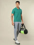 Men Self Design Regular Fit Polo T-shirt with MATPIQ