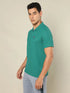 Men Self Design Regular Fit Polo T-shirt with MATPIQ