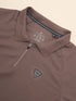 Men Self Design Regular Fit Polo T-shirt with MATPIQ