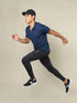 Men Self Design Regular Fit Polo T-shirt with MATPIQ