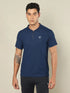 Men Self Design Regular Fit Polo T-shirt with MATPIQ