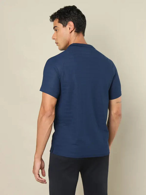 Men Self Design Regular Fit Combo of 2 Polo T-shirt