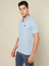 Men Self Design Regular Fit Polo T-shirt with MATPIQ