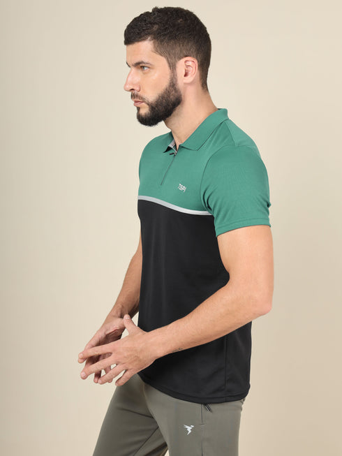 Men Colorblock Slim Fit Polo T-shirt with TECHNO COOL+ (Pack of 2)