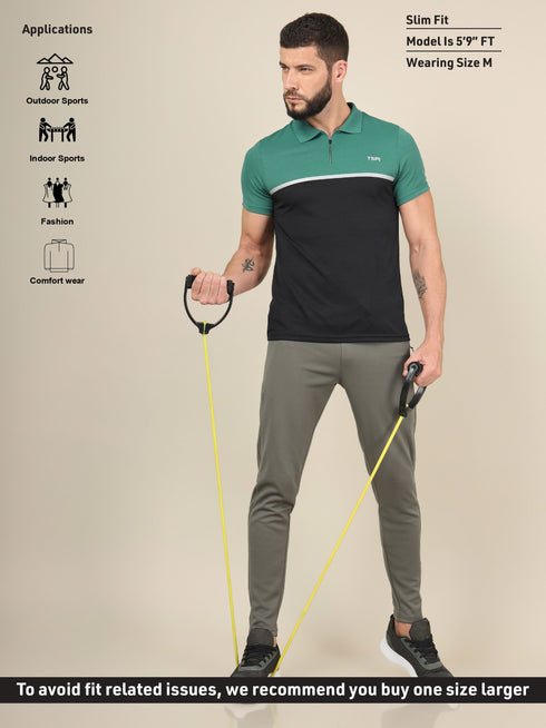 Men Colorblock Slim Fit Polo T-shirt with TECHNO COOL+ (Pack of 2)