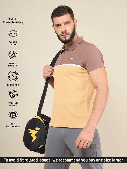Men Colorblock Slim Fit Polo T-shirt with TECHNO COOL+ (Pack of 2)