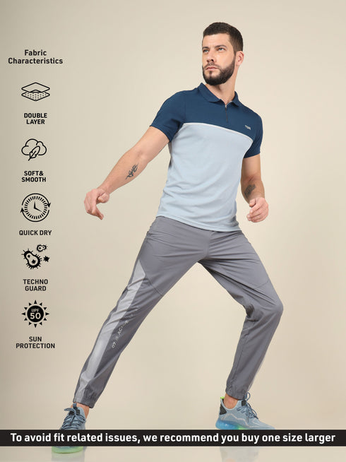 Men Colorblock Slim Fit Polo T-shirt with TECHNO COOL+ (Pack of 2)