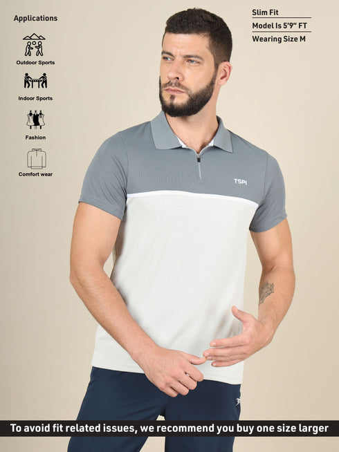 Men Colorblock Slim Fit Polo T-shirt with TECHNO COOL+ (Pack of 2)