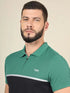 Men Colorblock Slim Fit Polo T-shirt with TECHNO COOL+